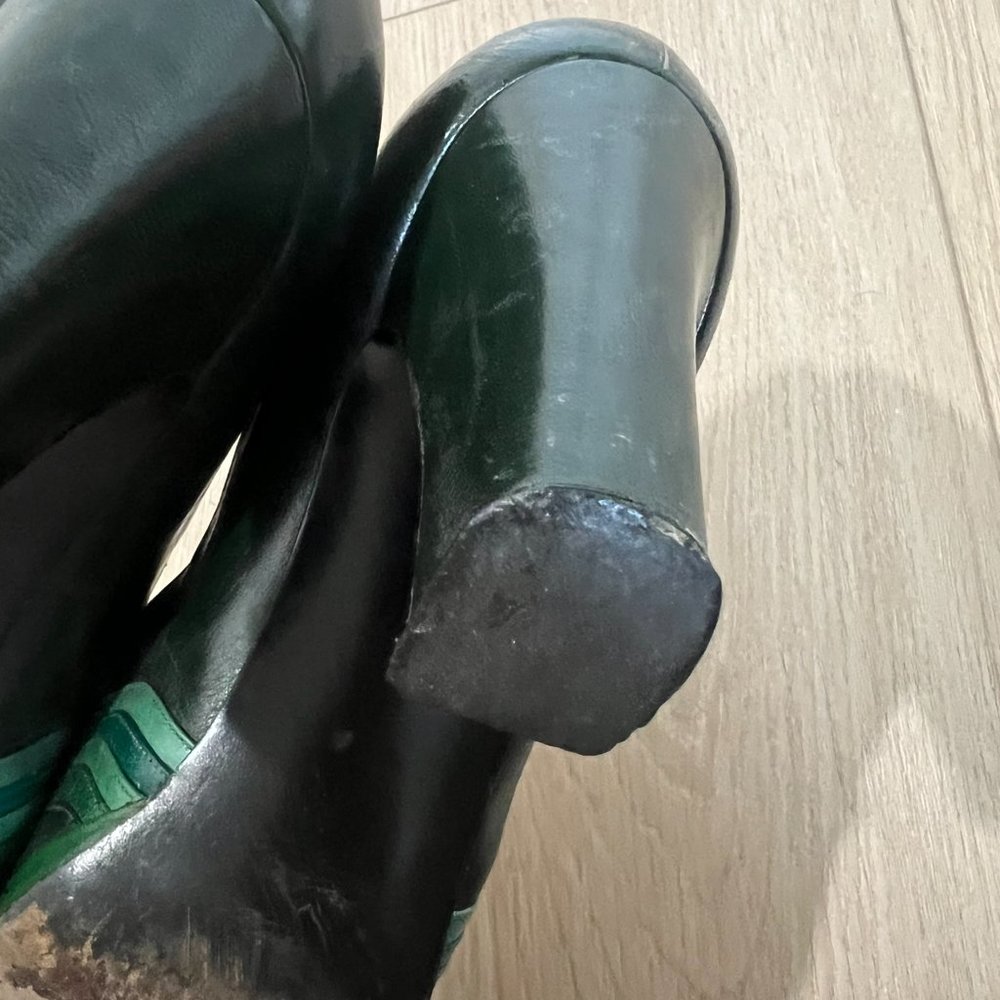 Vintage Mishelle of Roma Green leather pumps - Picture 2 of 11